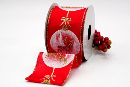 Рождественская лента с шариками_олень