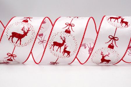 Wstążka na bombkę świąteczną_Reindeer