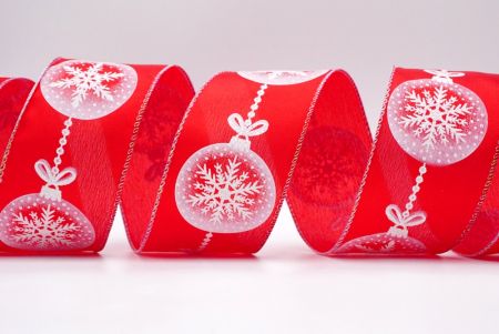 Рождественская лента с шариками_снежинка