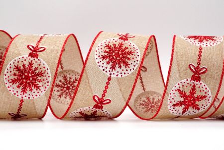 Рождественская лента с шариками_снежинка
