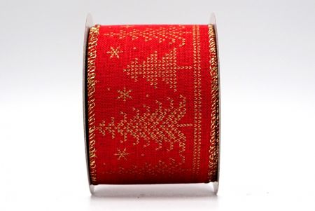fitas com designs de suéter vermelho e dourado