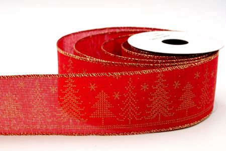 cinta con diseños de suéter en rojo y dorado