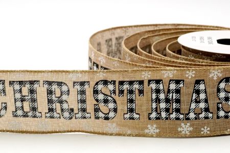 merry christmas words ribbon