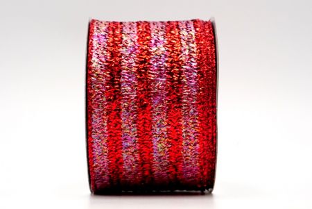 red metallic stripes ribbon