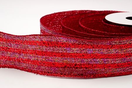 red metallic stripes ribbon