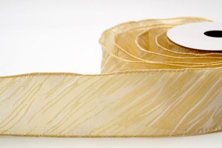 wood grain woven ribbon with wire