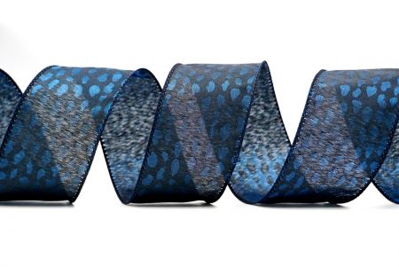 royal blue leopard design ribbon
