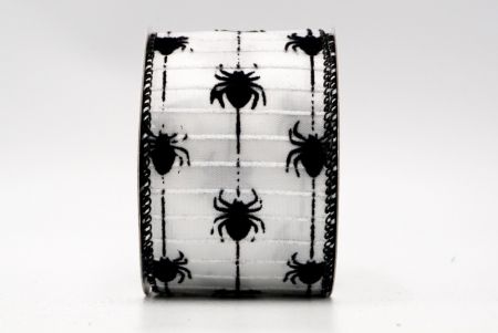Spinnenseidenband/weiß&schwarz