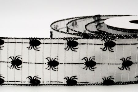 Spider Silk Web Ribbon/white&black