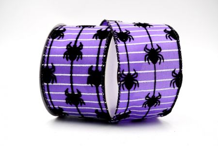Spider Silk Web Ribbon/purple&black