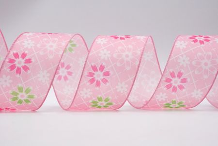 Spring Flowers Ribbon/pink
