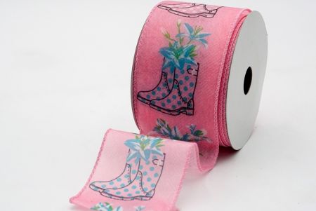 Spring Flower Boots Ribbon