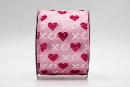 Pink and Glitter XO lover Ribbon_KF6881GC-40-5
