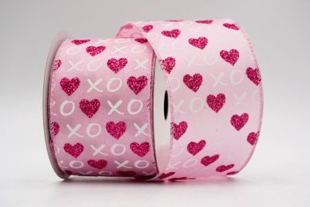 Pink and Glitter XO lover Ribbon_KF6881GC-40-5