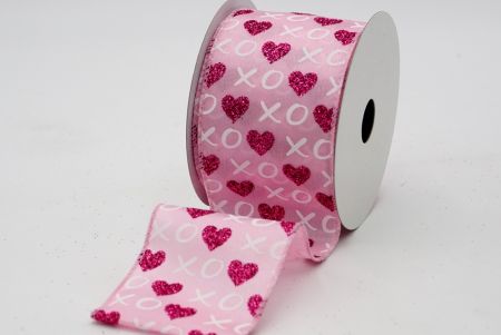 Fiocchi amanti XO rosa e glitter Ribbon_KF6881GC-40-5