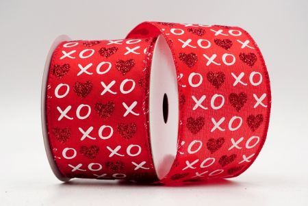 Fiocchi amanti XO rosso con glitter Ribbon_KF6881GC-7R-7