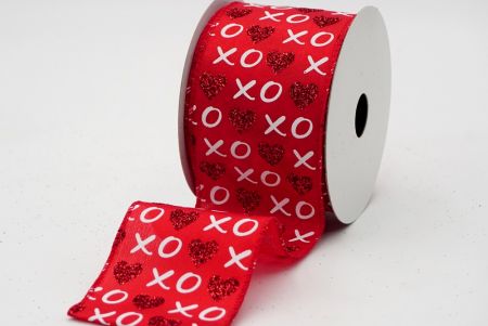 Fiocchi amanti XO rosso con glitter Ribbon_KF6881GC-7R-7