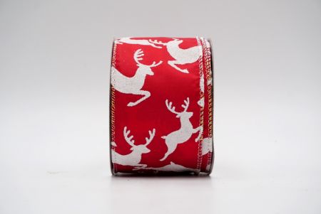 Red_flying white glitter reindeer