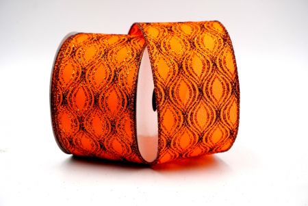 Orange Gradient Glitter Wave Ribbon_KF6950GO-41