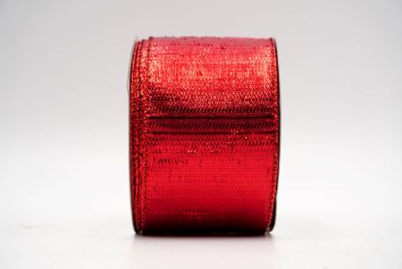 Połyskująca czerwono-złota taśma z drutem_KF6952GR-7