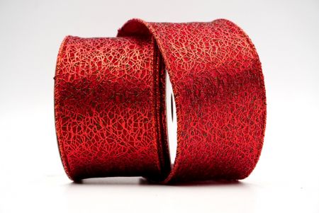Cinta de alambre entrelazado con rayas de papel de aluminio metálico_rojo