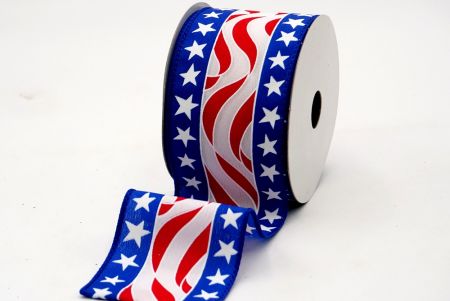 Celebration stars of US nation day ribbon