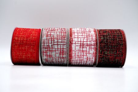 Rotes Glitzerband in quadratischer Form_KF7048