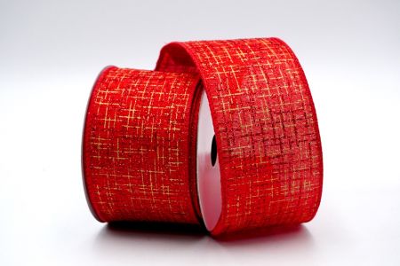 Solid Glitter Lines of Check Pattern Ribbon_KF7048GC-7-7