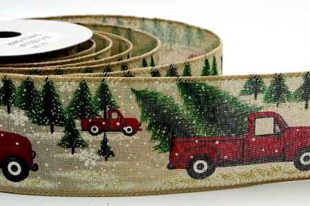 عربة عيد الميلاد وأشجار ريبون_KF7112GC-13-183
