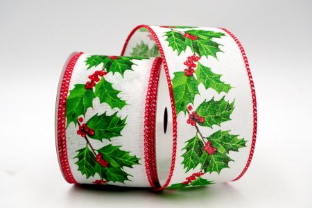 Kimalteeton joulunpunainen design-nauha_KF7164