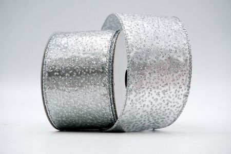 Nastro con puntini metallici argento_KF7234G-1
