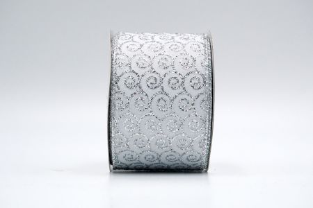 Schelpvormige Glitter Zilveren Lint_KF7236G-1