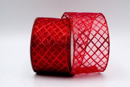 Punainen läpinäkyvä punainen kimalle ristinauhakoru_KF7242GR-7R
