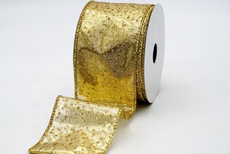 Kultainen metallinen hohtava kimalle nauha_KF7250G-13