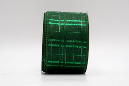 Green Metallic Plaid Ribbon_KF7272GC-3-127