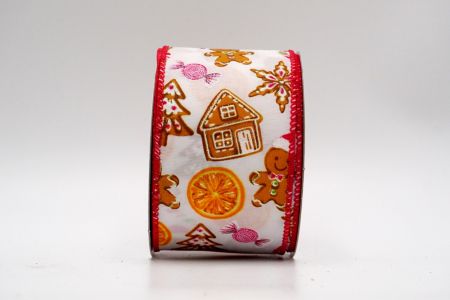 Narancssárga karácsonyi finomságok cukorka selyem szalag_KF7284GC-1-7