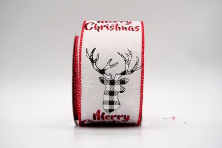 Μαύρο/άσπρο Reindeer Κορδέλα Χριστουγεννιάτικη_KF7288GC-1-7