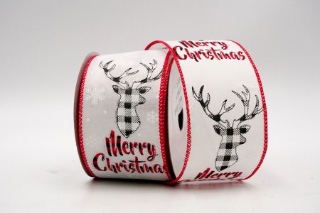 Black/white Reindeer Christmas Ribbon_KF7288GC-1-7