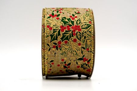 Kultainen joulunpunainen foliomaali nauha_KF7307