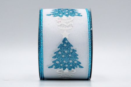 Fehér cserépben lévő karácsonyfa díszszalag_KF7411GT-1