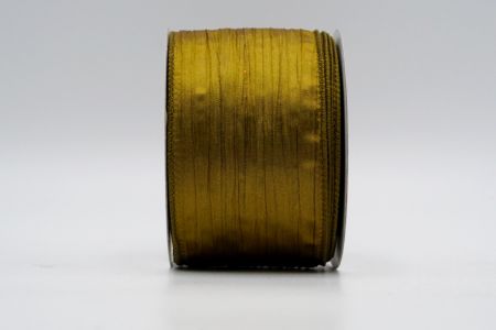 Темно-золота мереживна стрічка зі складками_KF7465GC-15-185