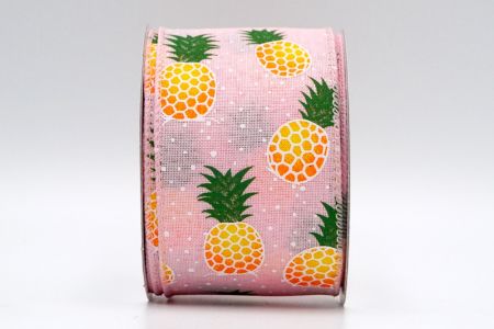 Summer Pineapple Fruits Lt. Pink Ribbon_KF7485GC-5-5