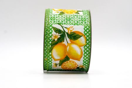 Nastro a quadri verde con limone fresco_KF7502GC-15-42