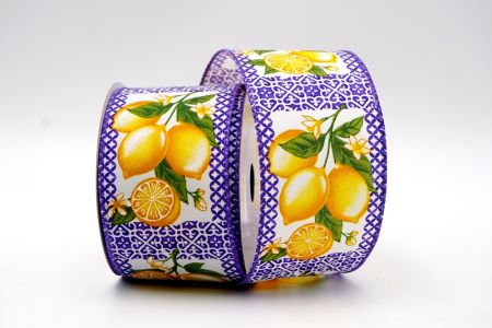 المربعات البنفسجية الليمون الصيفي الطازج الشريط_KF7502GC-34-34