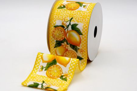 Ruban citron frais à carreaux jaunes_KF7502GC-6-6