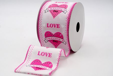 Valentines Words Love White/Pink Ribbon_KF7518GC-5-218