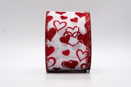 Біло-червона стрічка з серцями для Дня Святого Валентина_KF7547GR-1