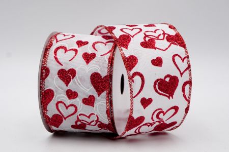 White/Red Valentine’s Heart Ribbon_KF7547GR-1