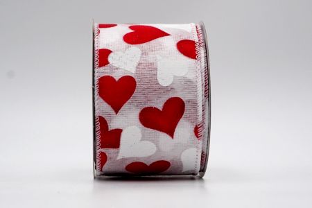 Біло-червона стрічка з серцями для Дня Святого Валентина_KF7550GC-1-1