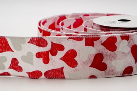 Біло-червона стрічка з серцями для Дня Святого Валентина_KF7550GC-1-1